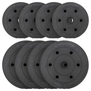 MAXXIVA Hantelscheiben-Set Zement 30 kg 8 Gewichte schwarz Gewichtsscheiben - Bild 1 von 7
