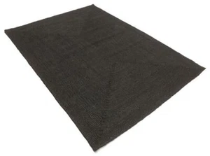 Rug 100% Natural Jute Braided Black Reversible Rug Modern Living Area Carpet Rug - Picture 1 of 10