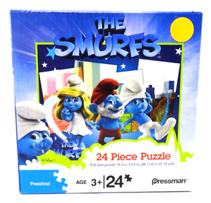 The Smurfs 24 Piece Jigsaw Puzzle 15" X 12.5" 3+ Years 2011 FACTORY SEALED BOX