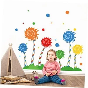 Large Colorful Tree Wall Decals Kids Wall Stickers Baby Nursery Childrens - Picture 1 of 6