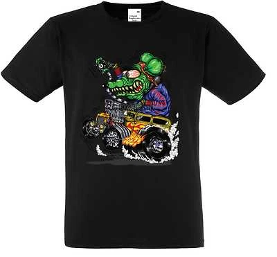 ORIGINAL ROADBREAKER STYLE T Shirt Schwarz Hot Rod Auto Fink Rat US Car & Automotiv Modell Green Monster