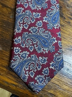 Corbata Paco Rabanne De Colección Cachemira 100% Seda Hecha en Italia Diseñador Formal Extra Larga Foto 1 de 4