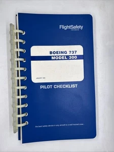 Liste de contrôle pilote sécurité vol Boeing 737 modèle 300 janvier 1994 livre vintage jet - Photo 1/5