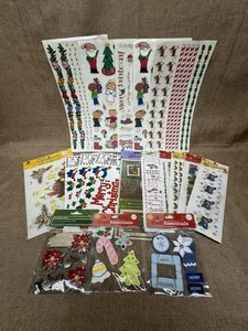 18 Weihnachten Scrapbooking Aufkleber, Stanzteile, Rub On Transfers, Verzierungen - Bild 1 von 5