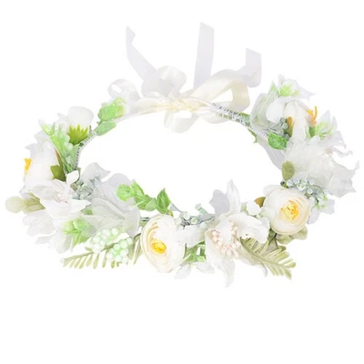  Accessoire Cheveux Mariée Serre Tete Mariage Couronne De Des Fleurs - Photo 1/4
