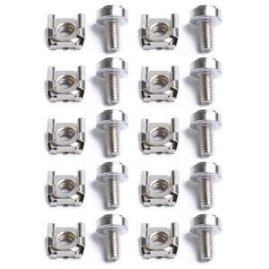 10pcs M5 Mounting Screws& Cage Nuts For Server Network AV Rackmount Equipment B - Picture 1 of 12