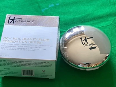 IT COSMETICS CC Veil Beauty Fluid FOUNDATION SHADE MEDIUM 0.34OZ NEW in Box - Image 1 of 2