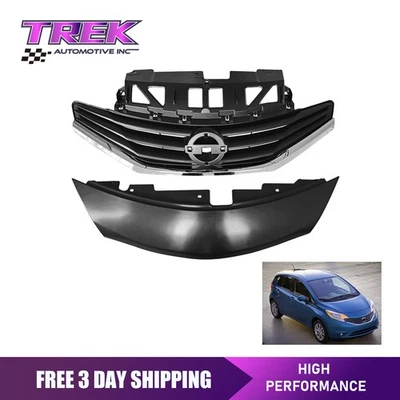 Fits 2014-2017 Nissan Versa Note Front Upper Bumper Grille & Cover Assembly - Image 1 of 4