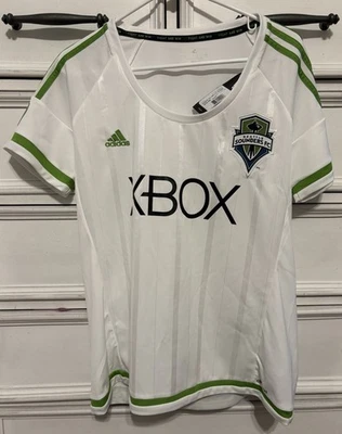 Camiseta deportiva Seattle Sounders FC MLS Adidas para mujer X-Large blanca XBOX NUEVA CON ETIQUETAS XL Foto 1 de 3