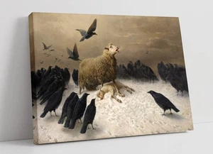 ANGUISH, AUGUST FRIEDRICH SCHENCK- DEEP FRAMED CANVAS WALL ART PRINT - Picture 1 of 2