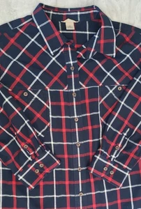 Duluth Trading Co Damen blau rot kariert Flanell Langarm Hemd Plus 4X - Bild 1 von 6