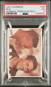 PSA 3 VG Pele 1977 Errege #168 Rare Trading Card Glorias e Trofeus de Pele - Picture 1 of 1