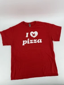 Camiseta Wawa “I Love Pizza” Roja Promocional Talla Grande Gildan 100% Algodón Camiseta Empleada - Imagen 1 de 5