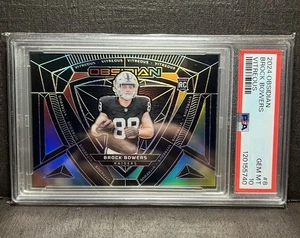 2024 Panini Obsidian Brock Bowers Rookie Vitreous #8 Case Hit PSA 10 Gem Mint - Picture 1 of 3