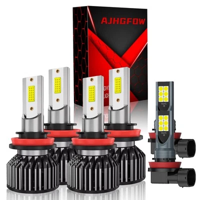 For Nissan Sentra 2013-2024 White LED Headlight High Low + Fog light bulbs Kit - Image 1 of 4