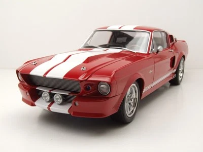 Ford Shelby MUSTANG GT500 1967 Rosso Bianco Modellino Auto 1:12 KK Scale - Immagine 1 di 4
