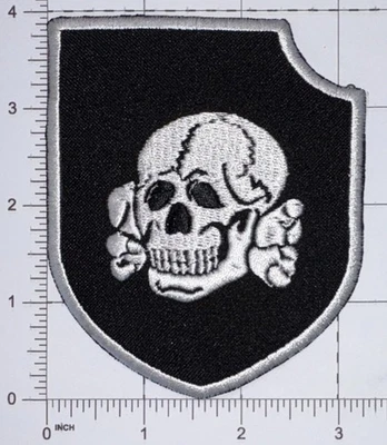 German Skull Patch Hook & Iron-On Repro New A162 - Image 1 of 2