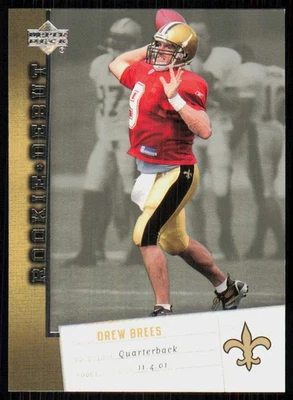2006 Upper Deck Rookie Debut Drew Brees New Orleans Saints #60 - Image 1 of 2
