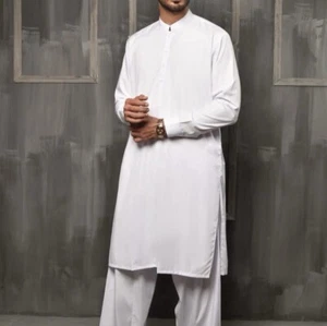 Men’s White Shalwar Kameez  - Picture 1 of 3
