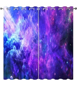STARRY NEBULA Dicke Verdunkelungsvorhänge Ösen 66” X 54” Thermoisoliert - Bild 1 von 6