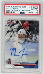 2016 Bowman's Best Matt Thaiss #B16-MTH AUTO BEST OF 2016 ANGELS PSA 10 - Picture 1 of 2
