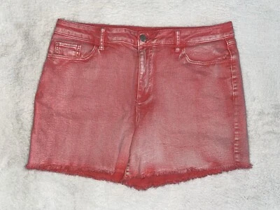 Pantalones Cortos Cato Para Mujer Talla Alta Rosa Dobladillo Deshilachado ¡Lindos! "Talla 16 cintura 36"" entrepierna 4""" Foto 1 de 4