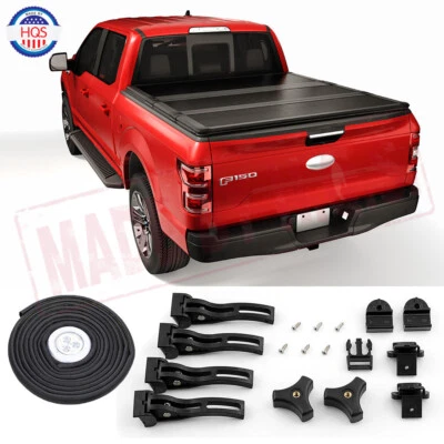 New 5.8 FT Hard Folding Tonneau Cover For 2014-2018 Chevy Silverado GMC Sierra Foto 1 de 4