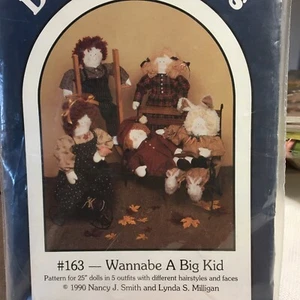 Muñeca Dream Spinners #163 1990 Wannabe A Big Kid 25" trajes patrón de costura sin cortar - Imagen 1 de 3