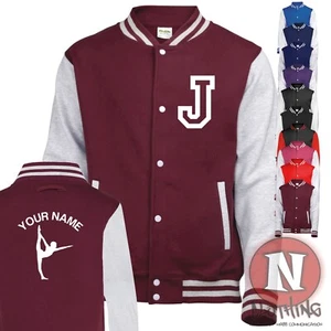 Custom Made Gymnastics Varsity Jacket Personalised Printed Kids First / Name - Picture 1 of 30
