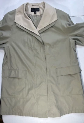 GALERÍA IMPERMEABLE REPELENTE AL AGUA FORRADO TOSTADO/VERDE TALLA GRANDE NUEVO CON ETIQUETAS Foto 1 de 4