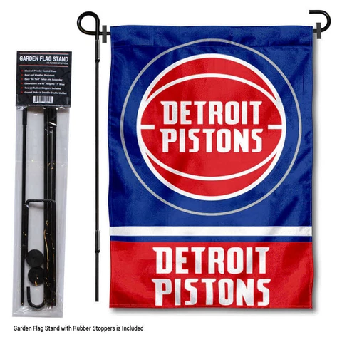 Detroit Pistons Garden Flag and Yard Stand Included Cover