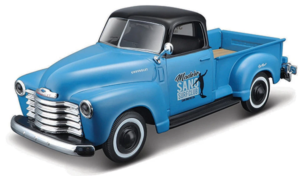 1950 Chevrolet 3100 Pick Up Truck 1:25 Blue with Black Top maisto 32506 - Image 1 of 1