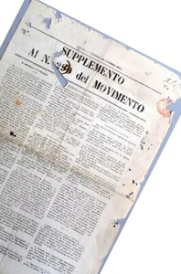 gx 19 Genova - MOVIMENTO Supplemento del n.299- 26 ott, 1866 - Istria e l'Italia - Imagen 1 de 1