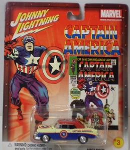 Johnny Lightning Marvel Comics Rel1 #3 – Captain America – ’56 Chevy Convertible - Picture 1 of 11
