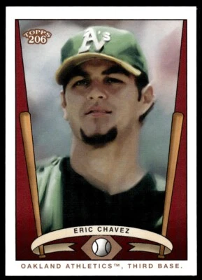 2002 Topps 206 Team Series 2 Eric Chavez Oakland Athletics #T206-23 - Image 1 of 2
