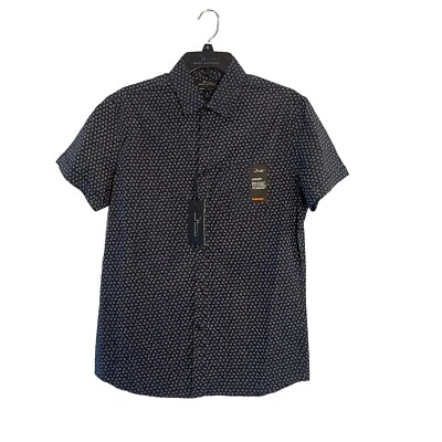 Marc Anthony мужской Slim Fit коротким рукавом рубашка на пуговицах темно-синий цветочный размер S новый с Ярлыками - Изображение 1 из 4