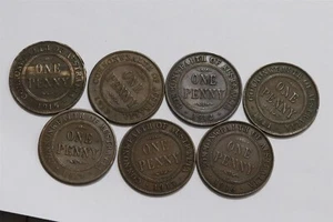 🧭 🇦🇺 AUSTRALIA PENNY COLLECTION EARLY COINS FIRST DATES B64 #120 BBB43 - Picture 1 of 2