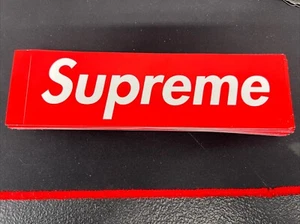 Supreme Red Box Logo Sticker 100% Authentic - Picture 1 of 2