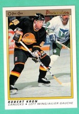 (1) ROBERT KRON  1990-91 OPC PREMIER # 52 CANUCKS ROOKIE NM-MT  (H5178)