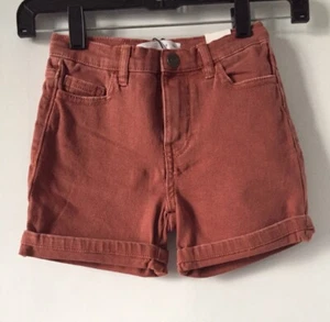 ZARA Kids Brick Dye DENIM BERMUDA SHORTS Adjustable Waist 11 12 YEARS 5839A - Picture 1 of 8