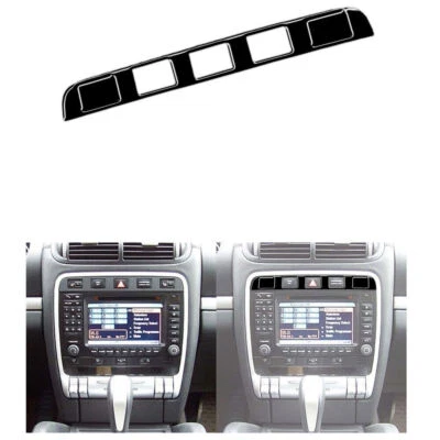 Acabamento de quadro flash duplo preto brilhante ABS para Porsche Cayenne Sport SUV 2003-2010 - Imagem 1 de 4