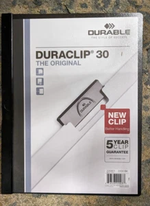 Durable Duraclip Report Cover - Letter - Holds 30 Sheet - 2 Pack Black - Picture 1 of 1