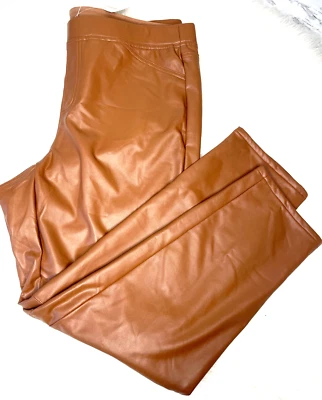 Pantalones de cuero marrón sintético J. Jill Hickory para mujer talla XL NUEVOS CON ETIQUETAS Foto 1 de 4