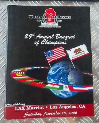 2008 WORLD Boxing HALL OF FAME Program LENNOX LEWIS PERNELL WHITAKER GREG HAUGEN - Image 1 of 4