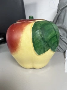 Vintage APPLE COOKIE JAR Collectors Baking Kitchen Jar - Picture 1 of 4