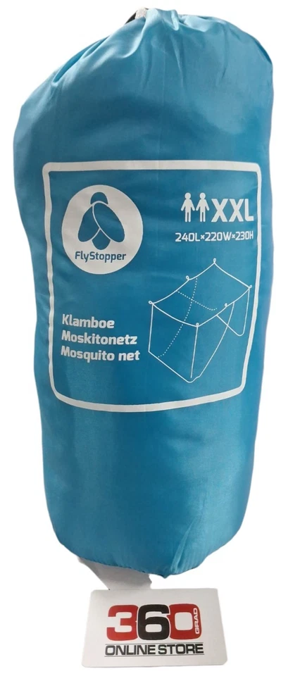 Moskitonetz Mückennetz fürs Bett Doppelbett XXL 240 x 220 x 230 cm - Bild 1 von 1