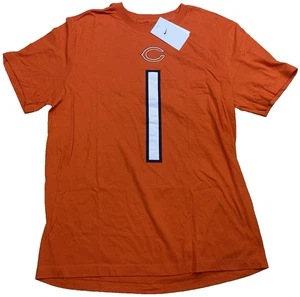 Nike Tee L Large Chicago Bears Justin Fields #1 Shirt Orange NFL Football Men's - Picture 1 of 11