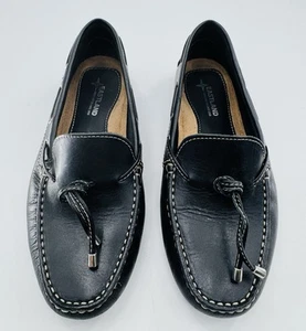 Loafers Eastland Marcella Size 9.5 Blk Leather Womens Slip On Shoes Flats Boat - Picture 1 of 9