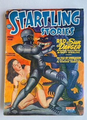 STARTLING STORIES - Spring 1945 - GGA - Bergey Robot Cover - Image 1 of 4