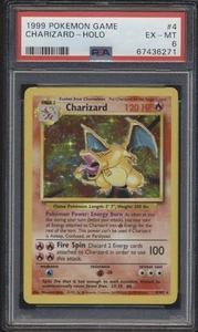 1999 PokeMon Game #4 Charizard Holo PSA 6 - Picture 1 of 2